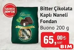 BUONO BİTTER ÇİKOLATA KAPLI NANELİ FONDAN 200 G - BAYRAM ŞEKERİ/ÇİKOLATASI